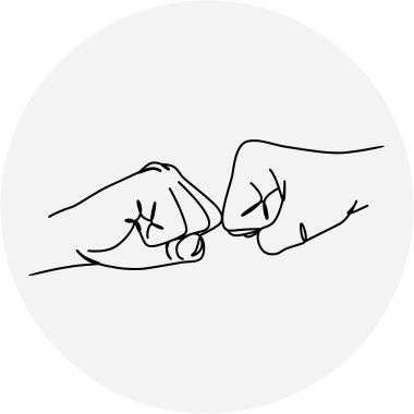 グータッチのアイコン